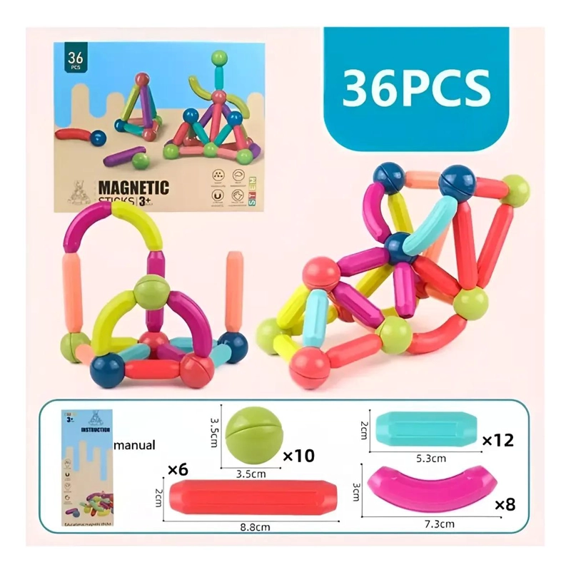 BLOQUES MAGNE TICOS DIDACTICOS PARA CONSTRUCCION CREATIVA - 2