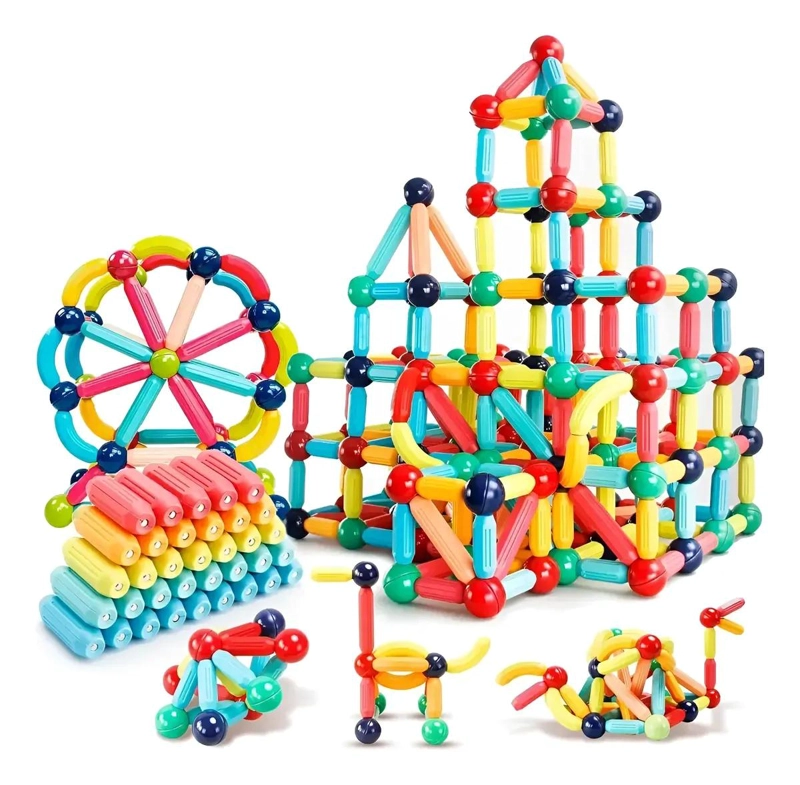 BLOQUES MAGNE TICOS DE CONSTRUCCION PARA NIÑOS 68 PIEZAS - 1