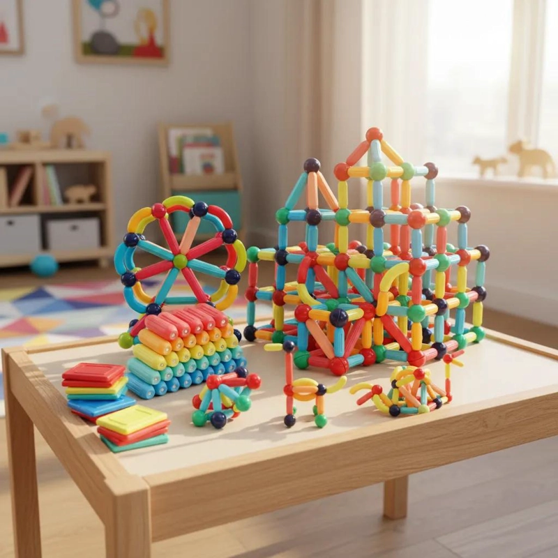 BLOQUES MAGNE TICOS DE CONSTRUCCION PARA NIÑOS 68 PIEZAS - 6