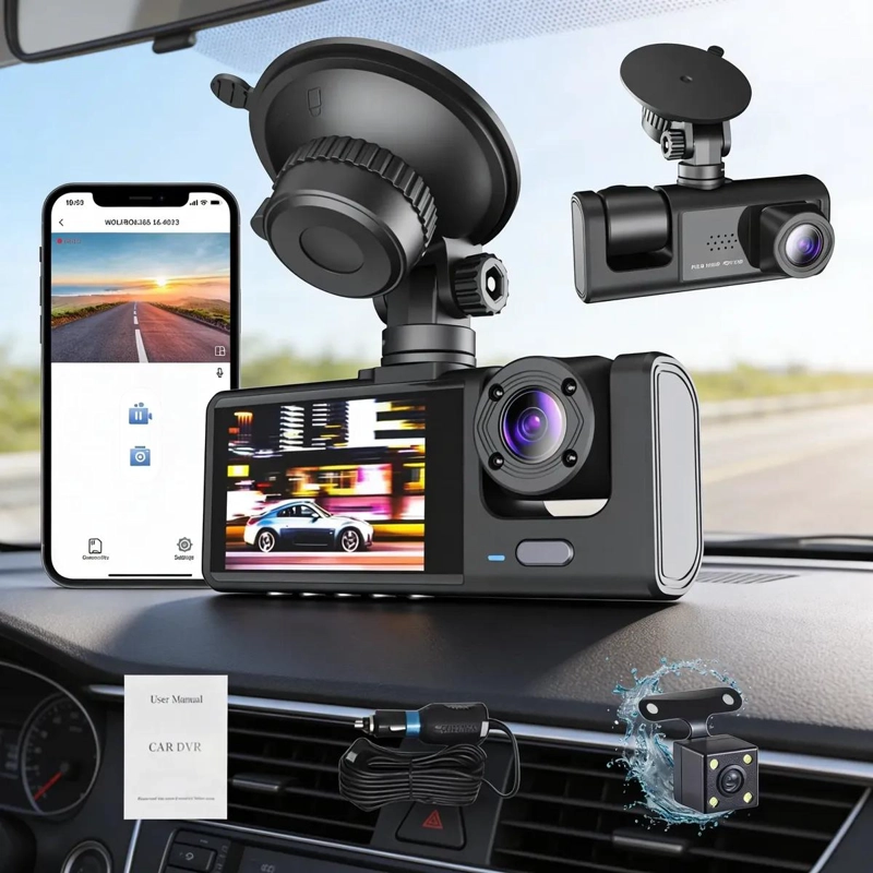 CAMARA DE AUTO HD 1080P CON WI-FI Y VISION NOCTURNA - 1
