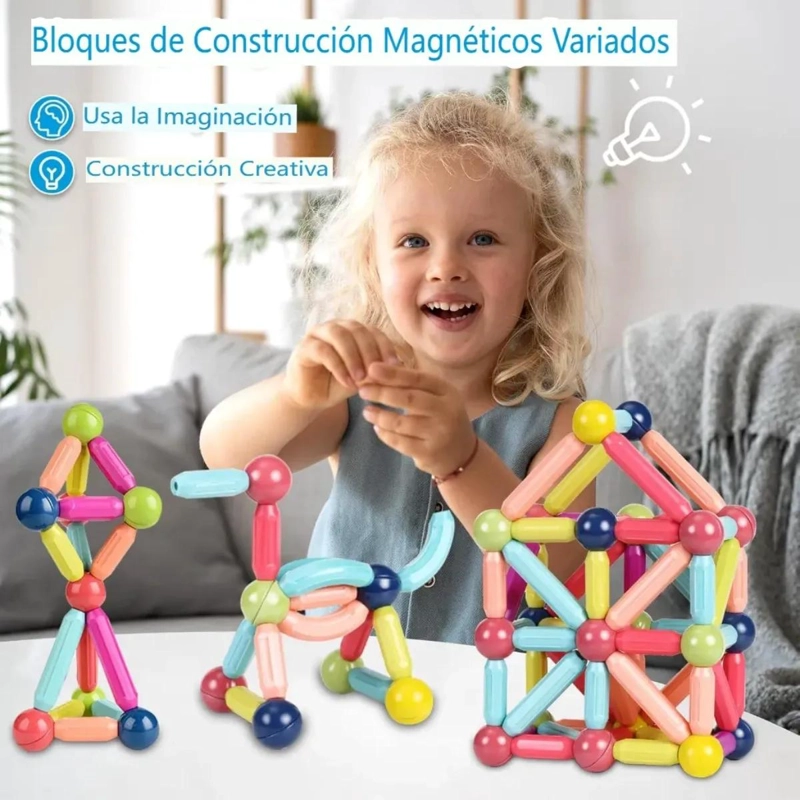JUEGO DE BLOQUES MAGNE TICOS 3D PARA CONSTRUCCION CREATIVA - 4