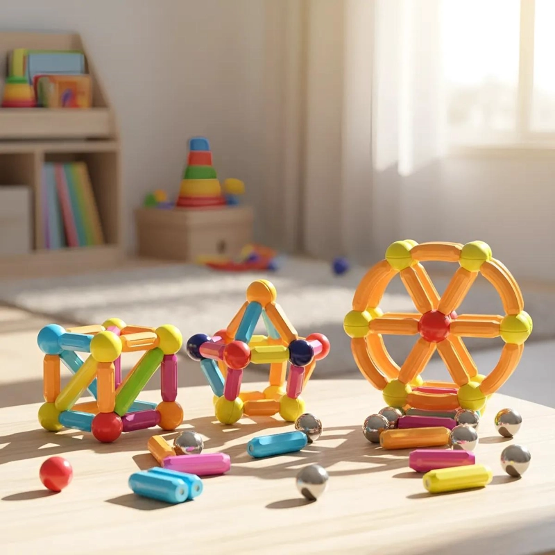 JUEGO DE BLOQUES MAGNE TICOS 3D PARA CONSTRUCCION CREATIVA - 8
