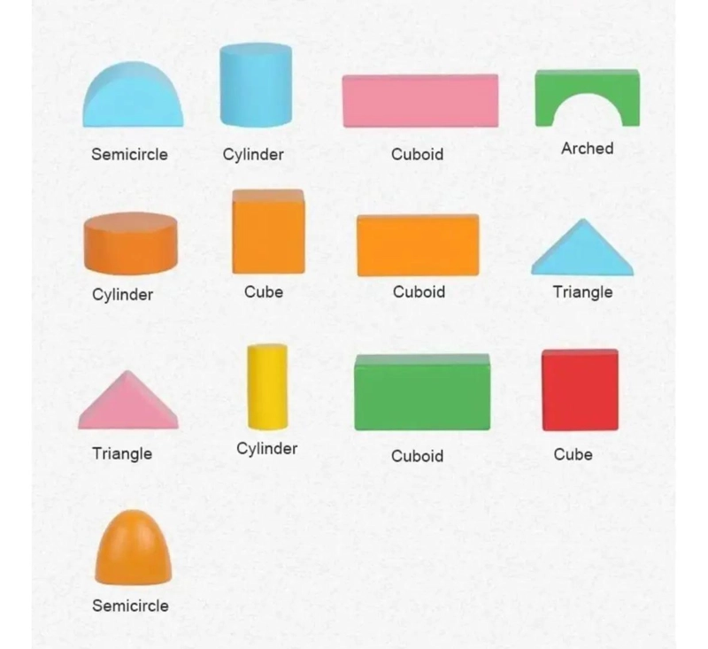 JUEGO DIDACTICO DE BLOQUES DE CONSTRUCCION DE MADERA PARA NIÑOS - 3