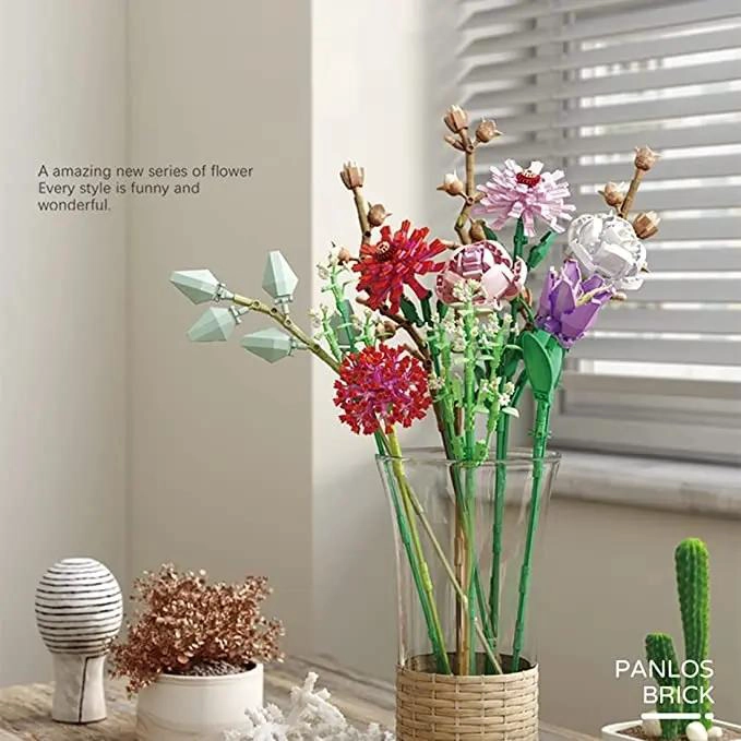 SET DE FLORES ARMABLES 1237 PIEZAS PARA DECORACION CREATIVA - 3