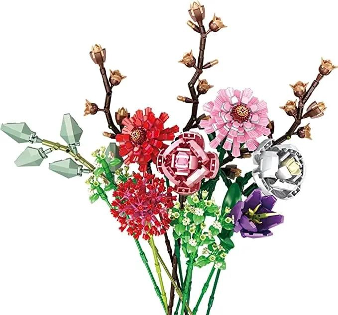 SET DE FLORES ARMABLES 1237 PIEZAS PARA DECORACION CREATIVA - 4
