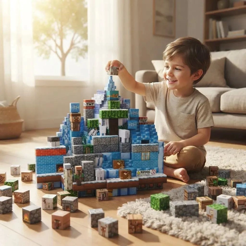 SET DE CONSTRUCCION MAGNE TICO DE 100 PIEZAS PARA NIÑOS - 1