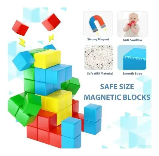 BLOQUES MAGNE TICOS DIDACTICOS 100 PIEZAS PARA ESTIMULAR LA CREATIVIDAD - 4