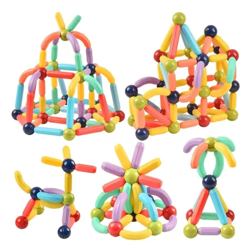 BLOQUES MAGNE TICOS DE CONSTRUCCION 84 PIEZAS PARA NIÑOS - 1