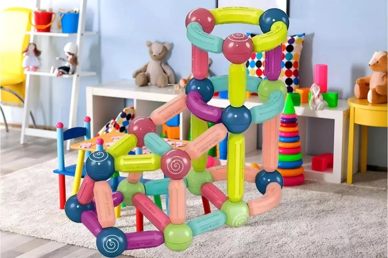 BLOQUES MAGNE TICOS DE CONSTRUCCION 84 PIEZAS PARA NIÑOS - 6