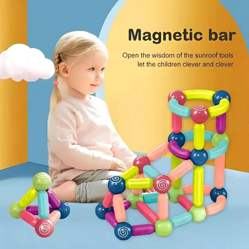 BLOQUES MAGNE TICOS DE CONSTRUCCION 84 PIEZAS PARA NIÑOS - 7