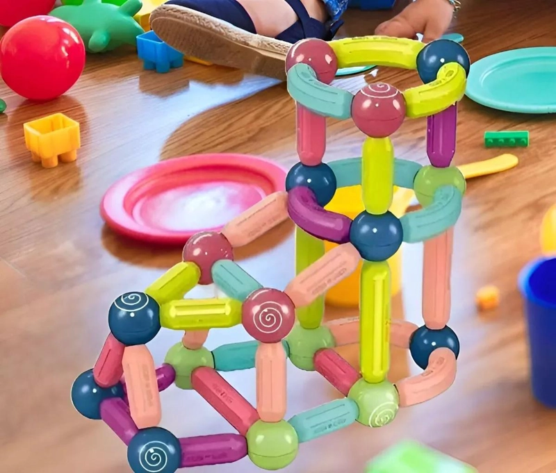 BLOQUES MAGNE TICOS DE CONSTRUCCION 84 PIEZAS PARA NIÑOS - 9