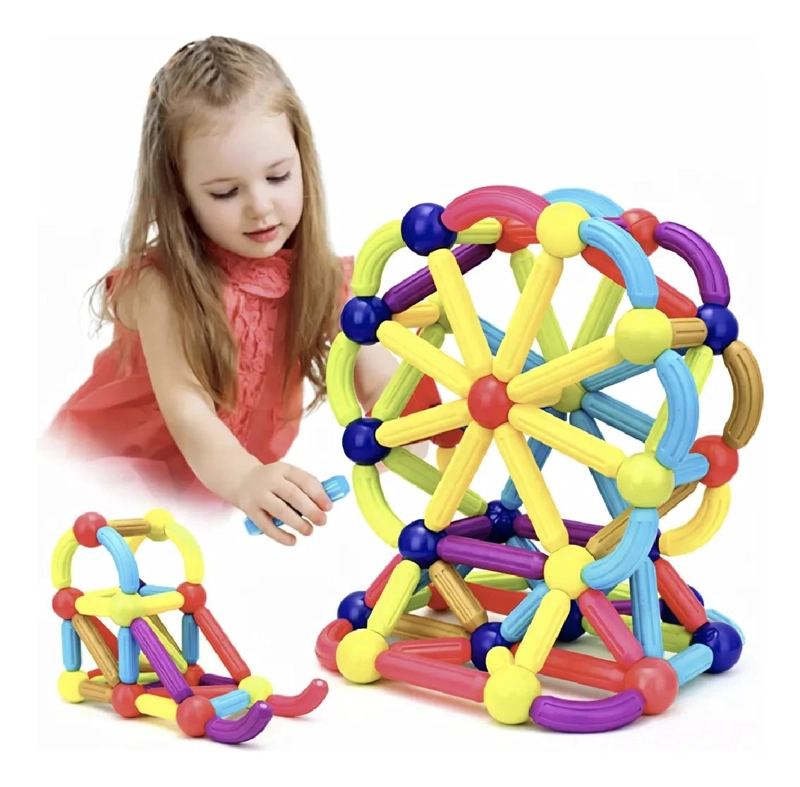 BLOQUES MAGNE TICOS DE CONSTRUCCION 42 PIEZAS PARA NIÑOS - 1