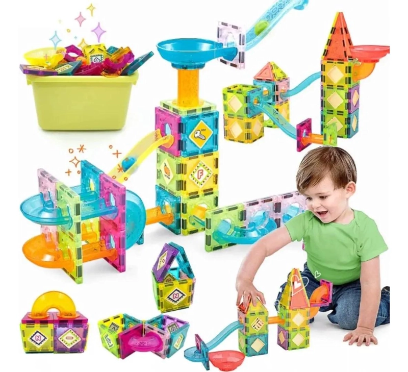 BLOQUES MAGNE TICOS DE COLORES PARA CONSTRUCCION INFANTIL - 1