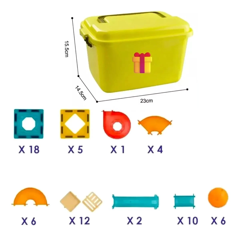 BLOQUES MAGNE TICOS DE COLORES PARA CONSTRUCCION INFANTIL - 2