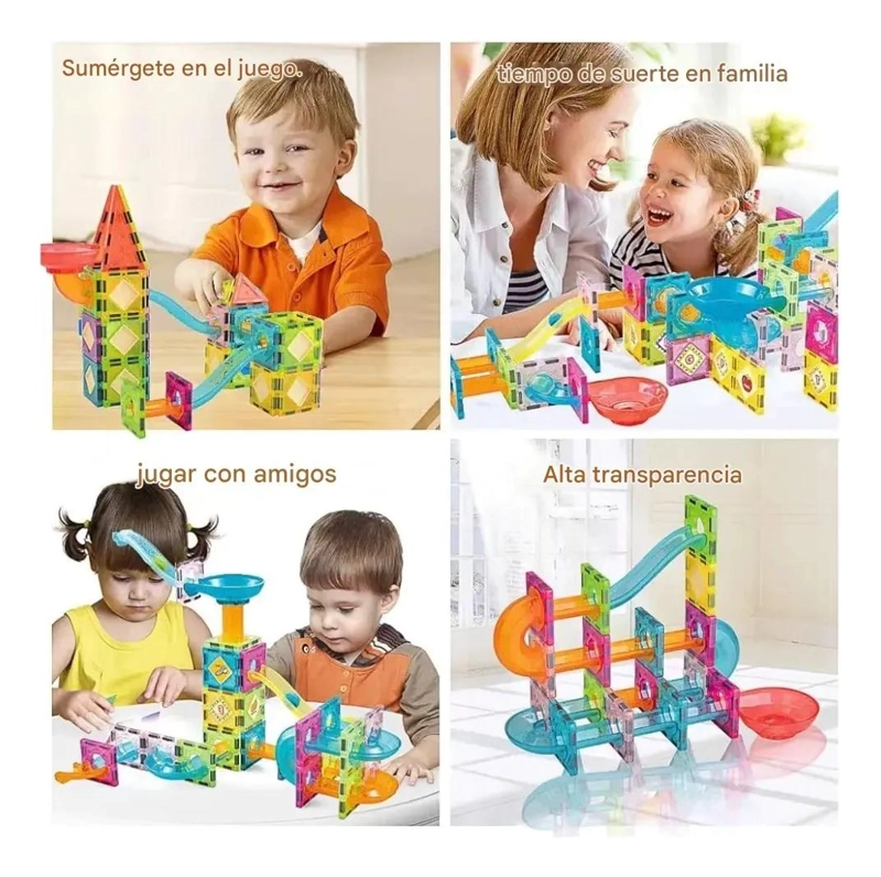 BLOQUES MAGNE TICOS DE COLORES PARA CONSTRUCCION INFANTIL - 3