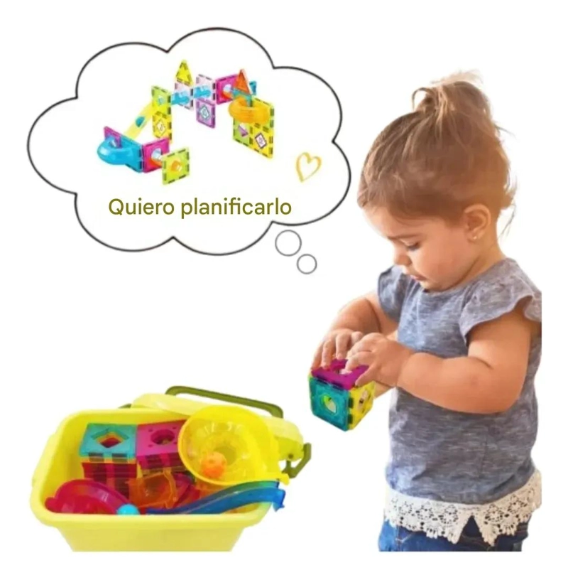 BLOQUES MAGNE TICOS DE COLORES PARA CONSTRUCCION INFANTIL - 4
