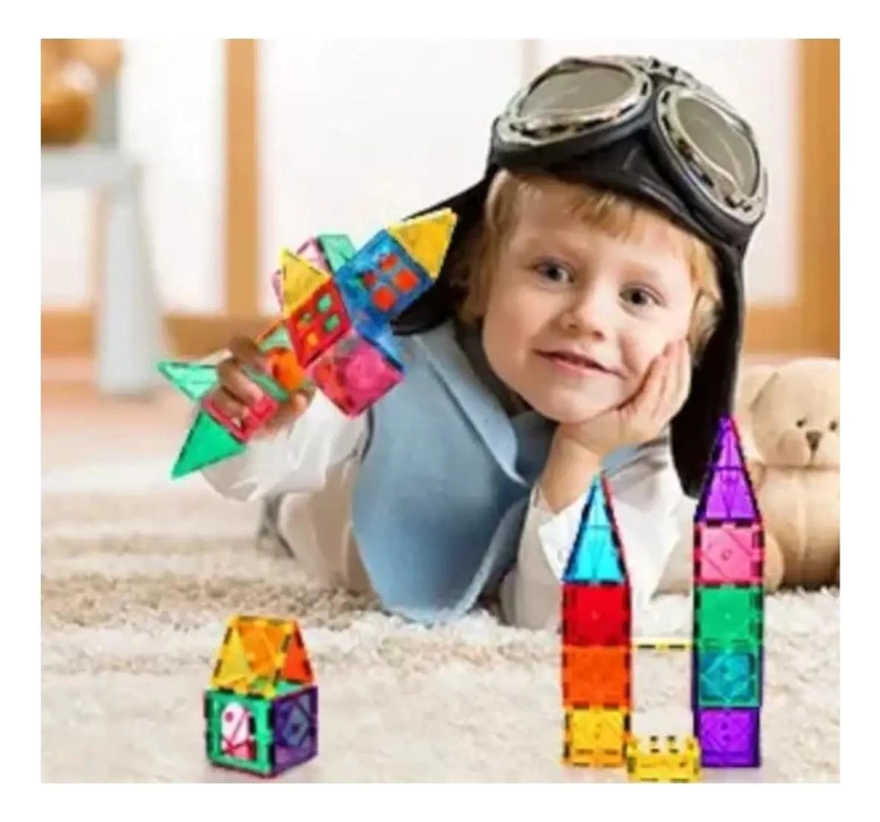 BLOQUES MAGNE TICOS 3D PARA CONSTRUCCION CREATIVA DE 34 PIEZAS - 3