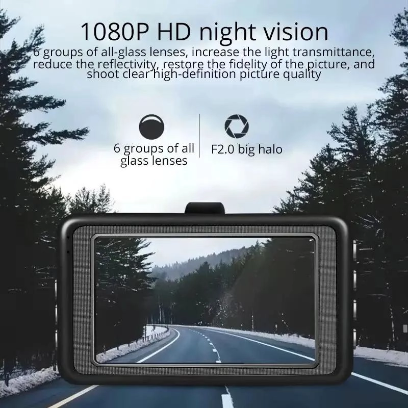 CAMARA DE AUTO HD 1080P CON PANTALLA LCD DE 3.0 PULGADAS - 3