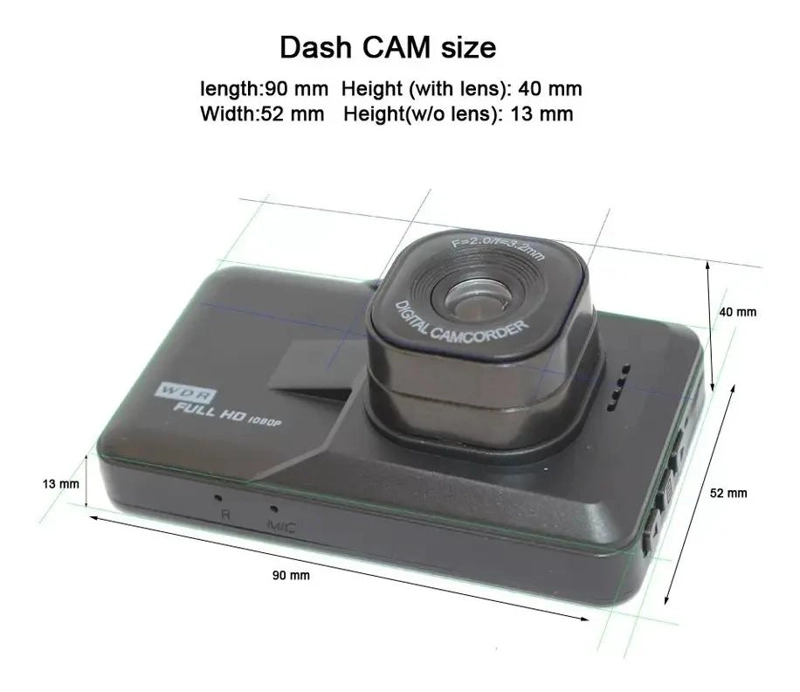 CAMARA DE AUTO HD 1080P CON PANTALLA LCD DE 3.0 PULGADAS - 4