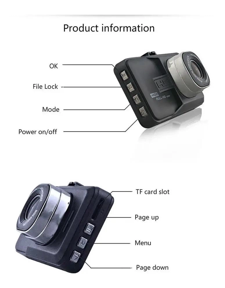 CAMARA DE AUTO HD 1080P CON PANTALLA LCD DE 3.0 PULGADAS - 5