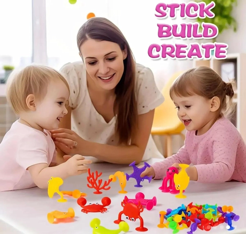 JUGUETES DE CONSTRUCCION CON VENTOSAS PARA NIÑOS - 8