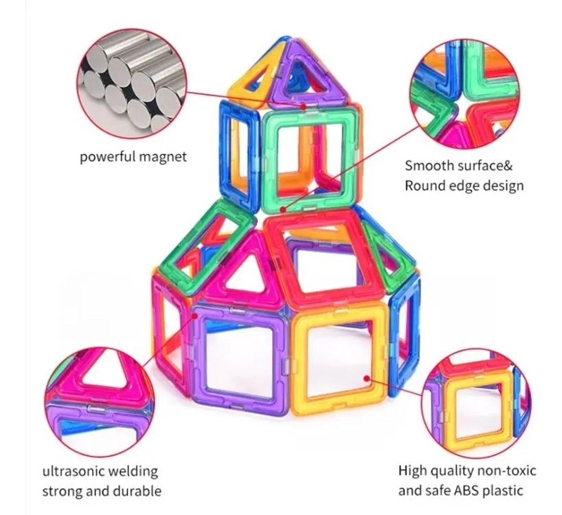 JUEGOS DIDACTICOS MAGNE TICOS DE CONSTRUCCION CON 46 PIEZAS - 2