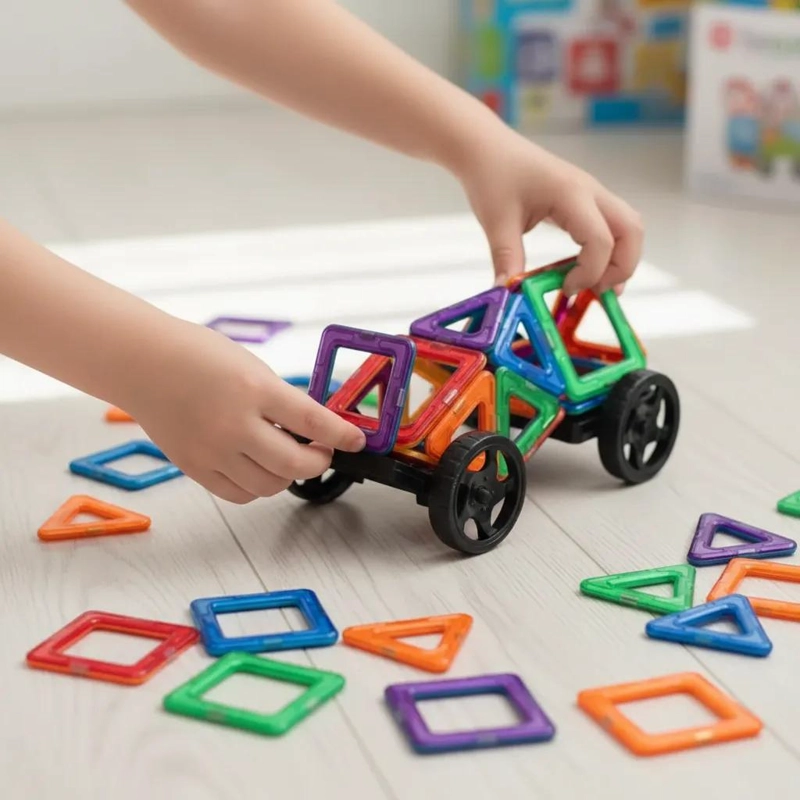 SET DE BLOQUES MAGNE TICOS PARA CONSTRUCCION CREATIVA - 3