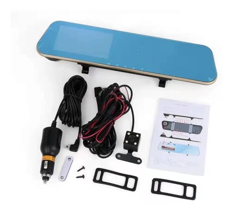 CAMARA DE AUTO CON ESPEJO RETROVISOR Y GRABACION DUAL - 5