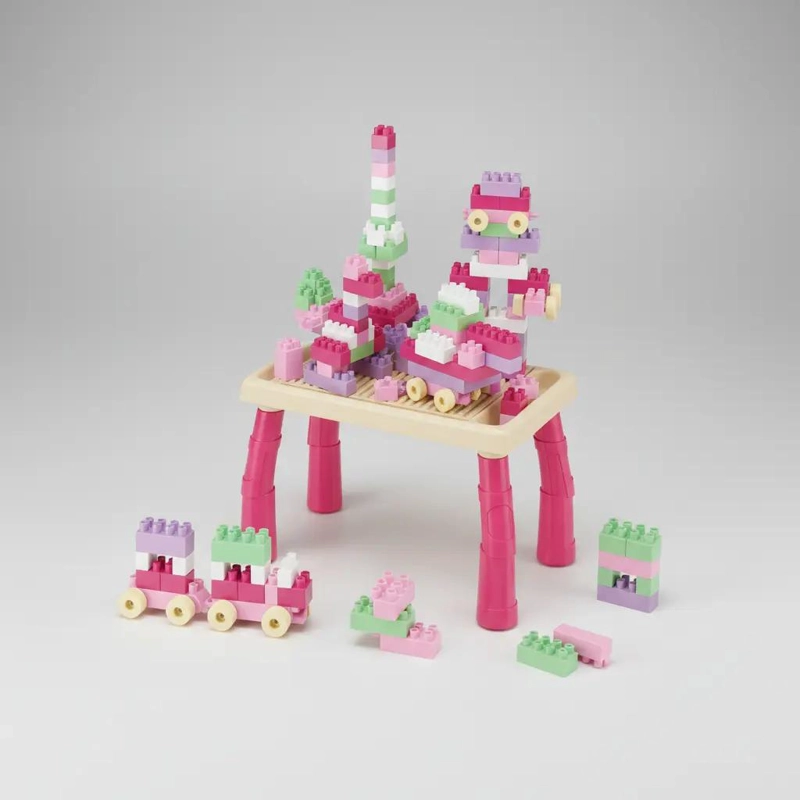 JUEGO DE BLOQUES DE CONSTRUCCION 100 PIEZAS CON MESA - 1