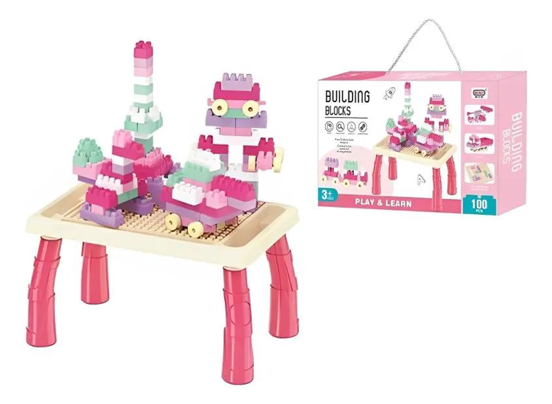 JUEGO DE BLOQUES DE CONSTRUCCION 100 PIEZAS CON MESA - 5