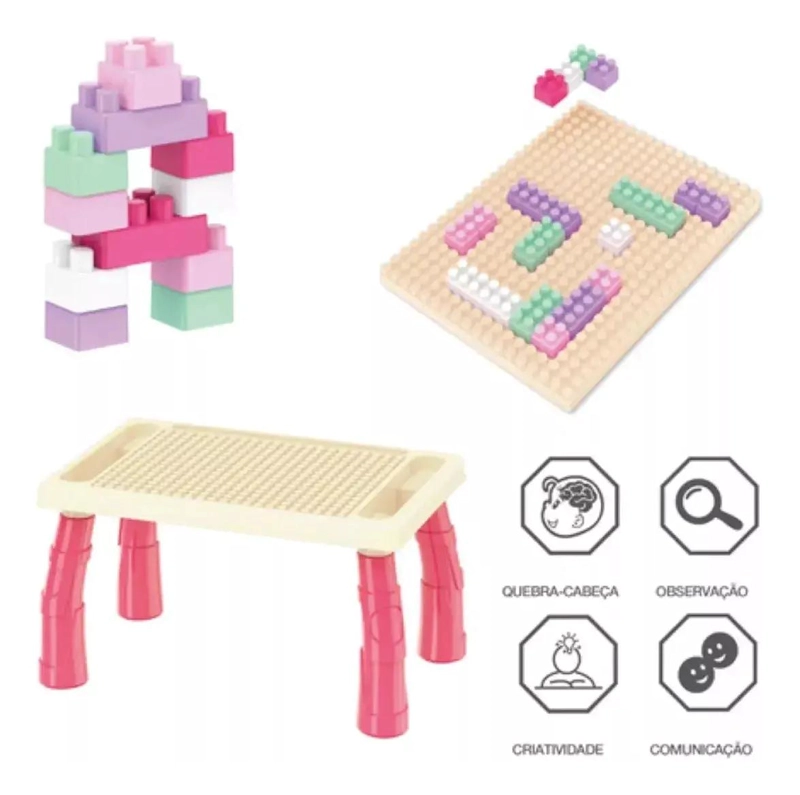 JUEGO DE BLOQUES DE CONSTRUCCION 100 PIEZAS CON MESA - 7