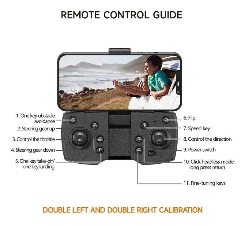 MINI DRONE DOBLE CAMARA HD WIFI CON SENSOR DE GRAVEDAD - 4