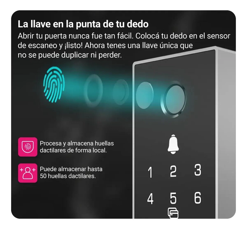 CERRADURA INTELIGENTE CON TECLADO Y WI-FI PARA SEGURIDAD AVANZADA - 2