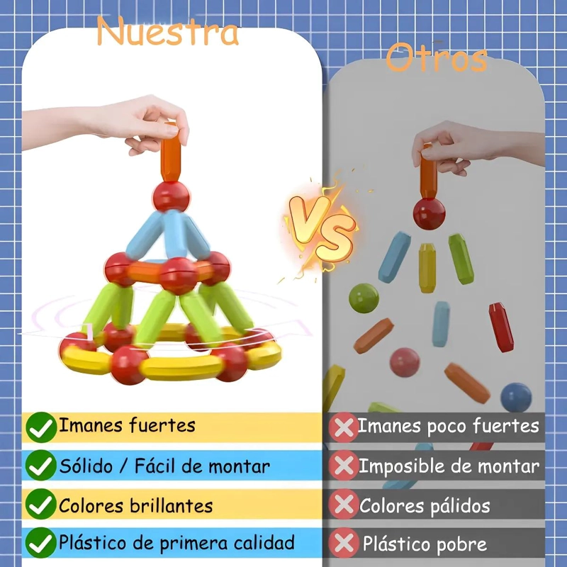 SET DE BLOQUES DE CONSTRUCCION MAGNE TICOS 68 PIEZAS - 2