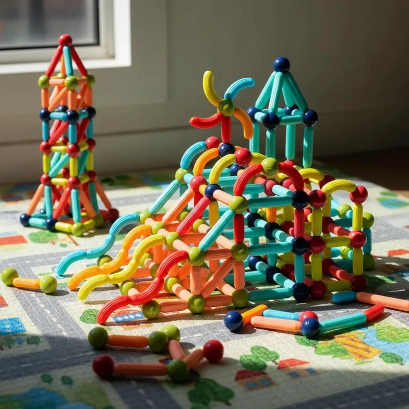 SET DE BLOQUES DE CONSTRUCCION MAGNE TICOS 68 PIEZAS - 6