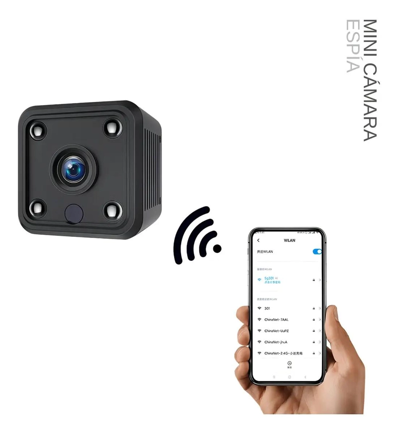 CAMARA ESPIA WIFI HD 1080P COMPACTA CON VISION NOCTURNA - 1