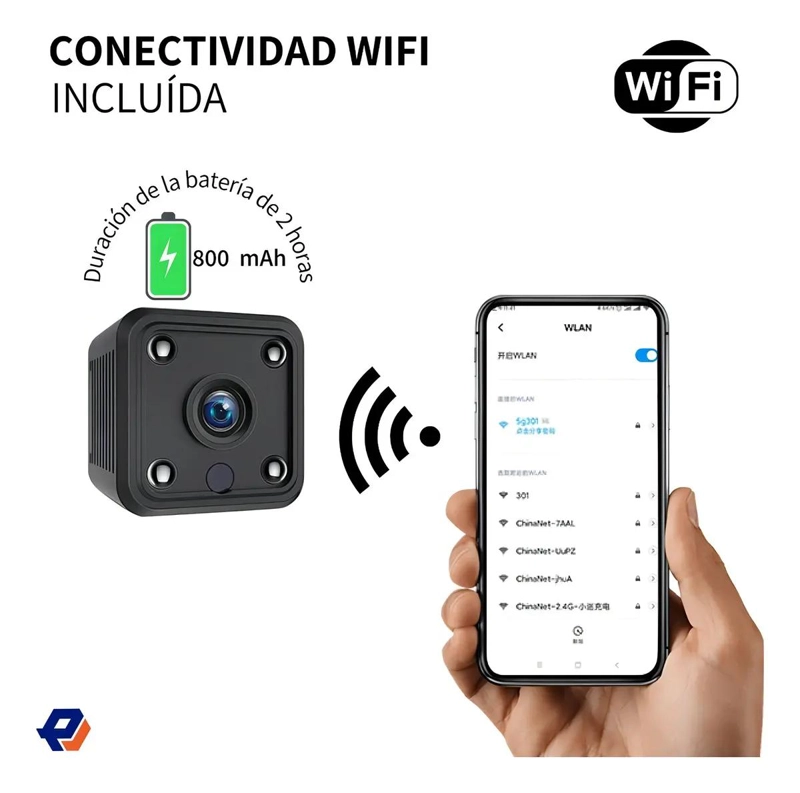CAMARA ESPIA WIFI HD 1080P COMPACTA CON VISION NOCTURNA - 6