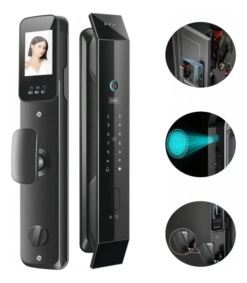 CERRADURA DIGITAL INTELIGENTE CON CAMARA Y CONTROL REMOTO - 1