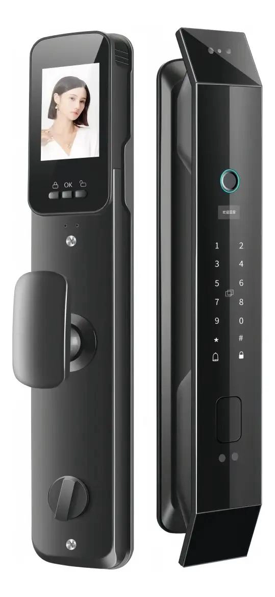CERRADURA DIGITAL INTELIGENTE CON HUELLA Y CAMARA DE SEGURIDAD - 1