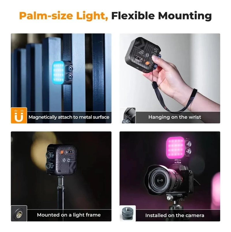 LUZ LED PORTATIL RGB CON 21 EFECTOS Y TEMPERATURA AJUSTABLE - 5