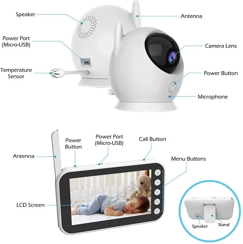 CAMARA DE MONITOREO PARA BEBE S CON VISION NOCTURNA Y AUDIO BIDIRECCIONAL - 2