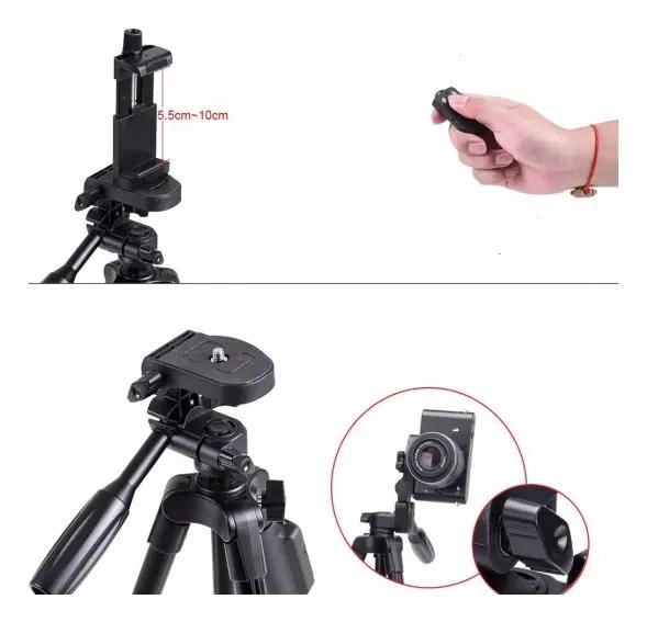 TRIPODE COMPACTO CON DISPARADOR PARA TELE FONOS Y CAMARAS - 7
