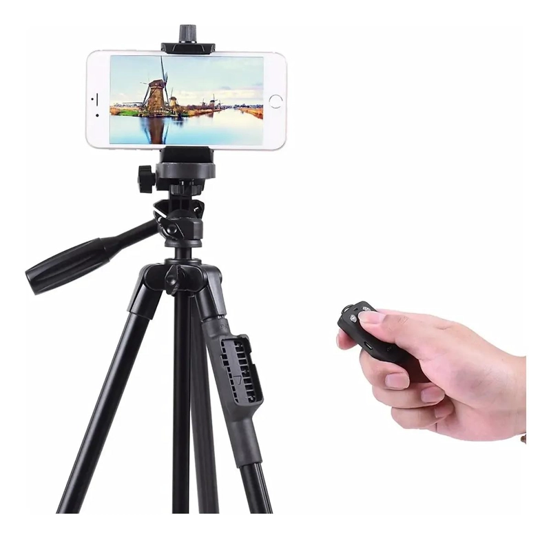 TRIPODE COMPACTO CON DISPARADOR PARA TELE FONOS Y CAMARAS - 8