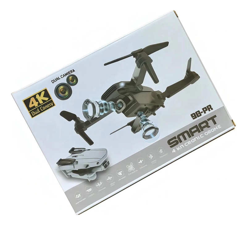 DRONE AE REO PLEGABLE CON DOBLE CAMARA Y ESTABILIZADOR 4K - 8