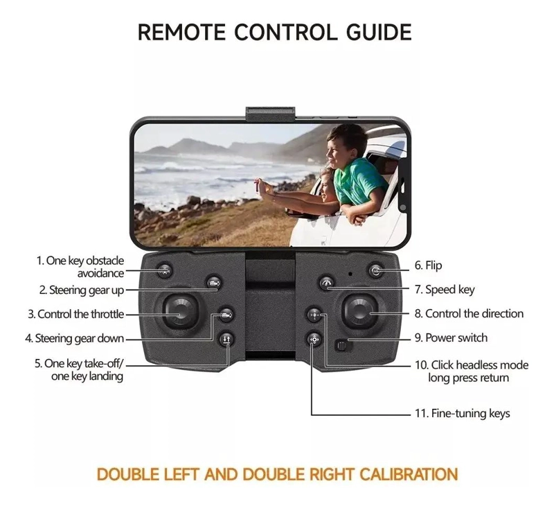MINI DRONE DOBLE CAMARA FULL HD CON SENSOR DE GRAVEDAD - 5