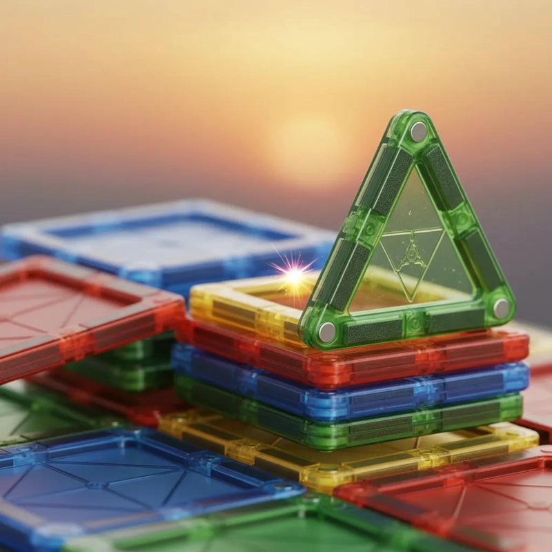 JUEGO DE BLOQUES MAGNE TICOS DE CONSTRUCCION 20 PIEZAS - 2