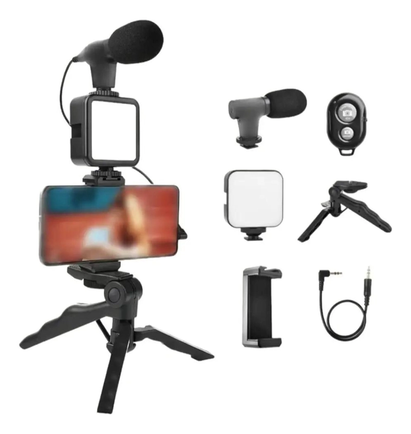 TRIPODE ESTABILIZADOR PARA CELULAR Y CAMARA CON MICROFONO - 1