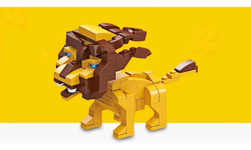 BLOQUES DE CONSTRUCCION DE ANIMALES DE LA SELVA 6 EN 1 - 3
