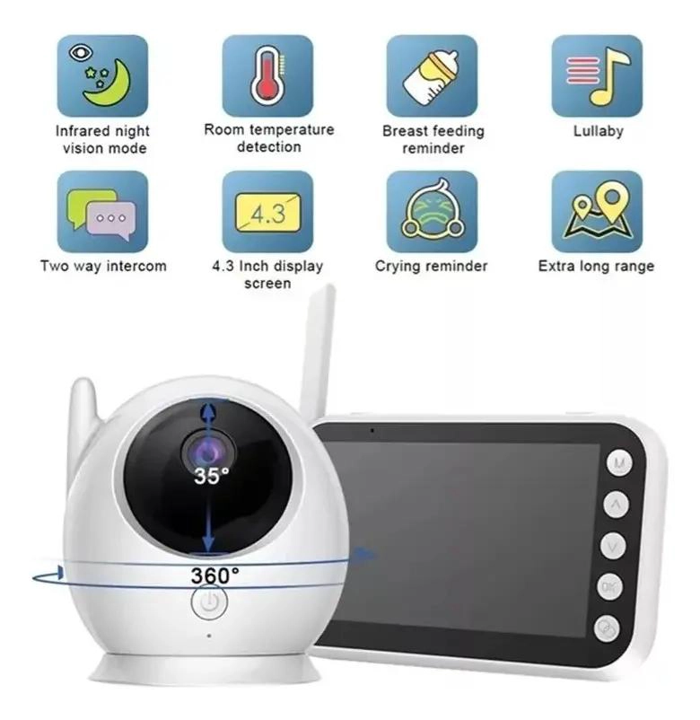CAMARA DE MONITOREO PARA BEBE S CON VISION NOCTURNA Y AUDIO BIDIRECCIONAL - 7