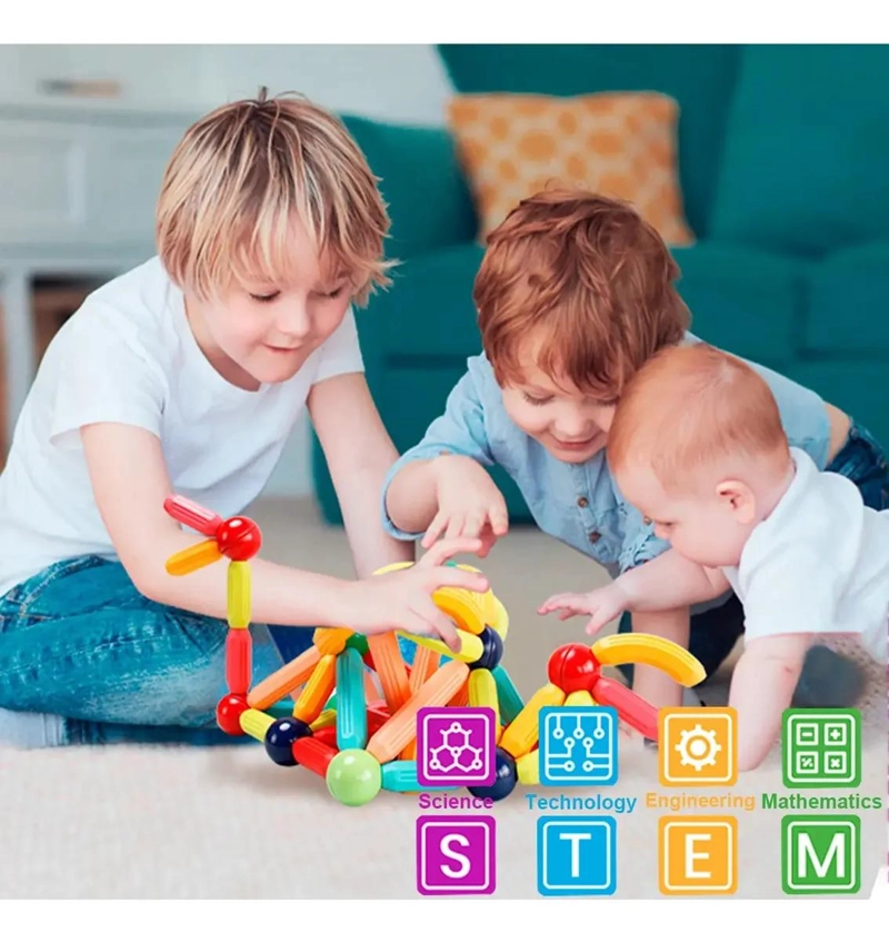 BLOQUES DE CONSTRUCCION MAGNE TICOS PARA NIÑOS DE 3 A 6 AÑOS - 5